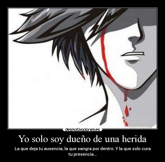 Yo solo soy dueño de una herida -