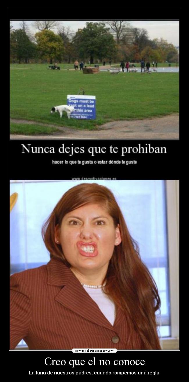 Creo que el no conoce -