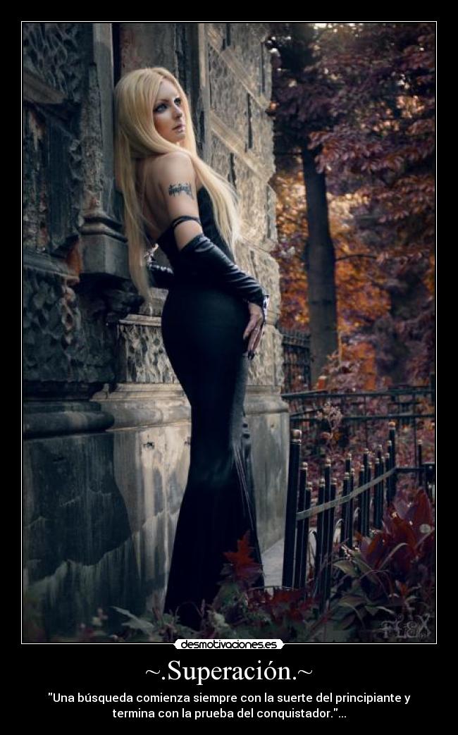 ~.Superación.~ - Una búsqueda comienza siempre con la suerte del principiante y
termina con la prueba del conquistador....