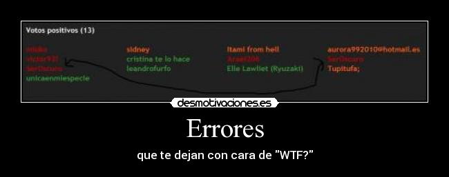 Errores -