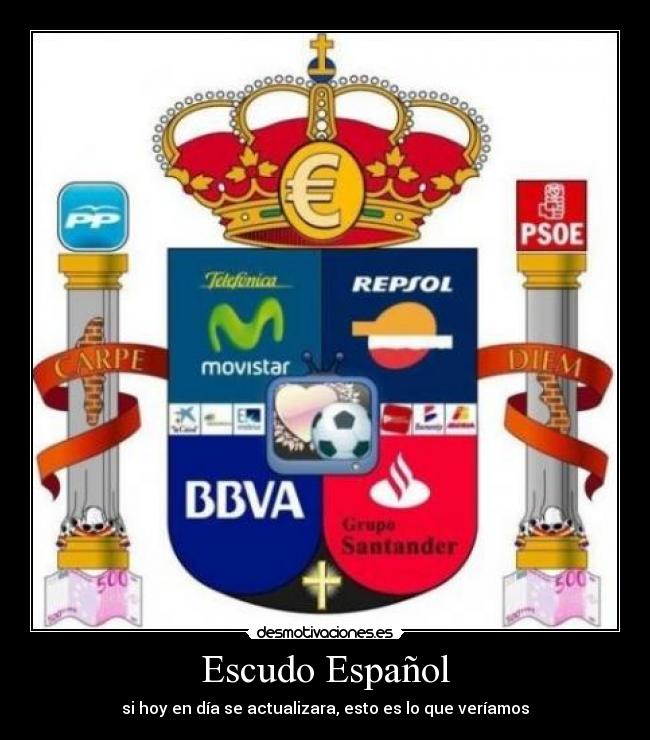 Escudo Español - si hoy en día se actualizara, esto es lo que veríamos