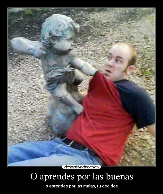 O aprendes por las buenas - o aprendes por las malas, tu decides