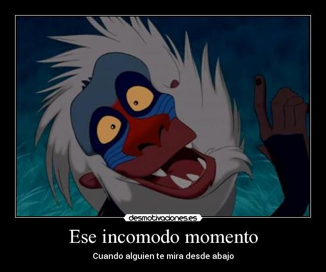 Ese incomodo momento - Cuando alguien te mira desde abajo