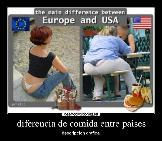 diferencia de comida entre paises -
