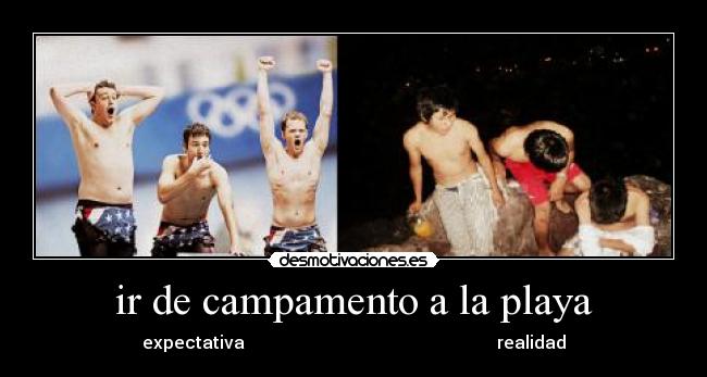 ir de campamento a la playa - 