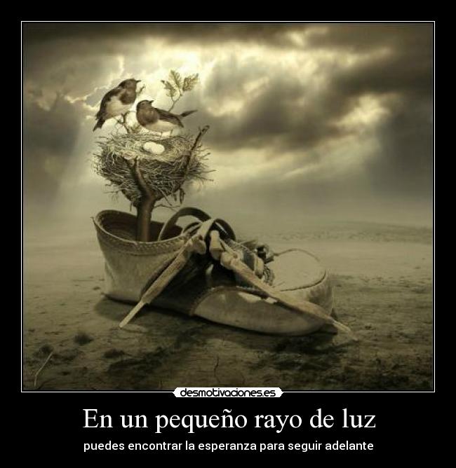 En un pequeño rayo de luz -
