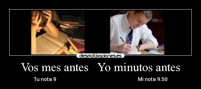 Vos mes antes   Yo minutos antes - 