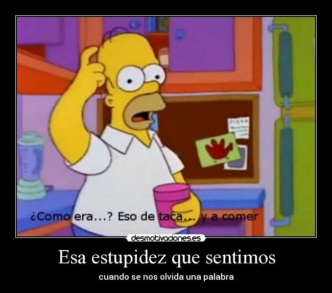 Esa estupidez que sentimos - cuando se nos olvida una palabra