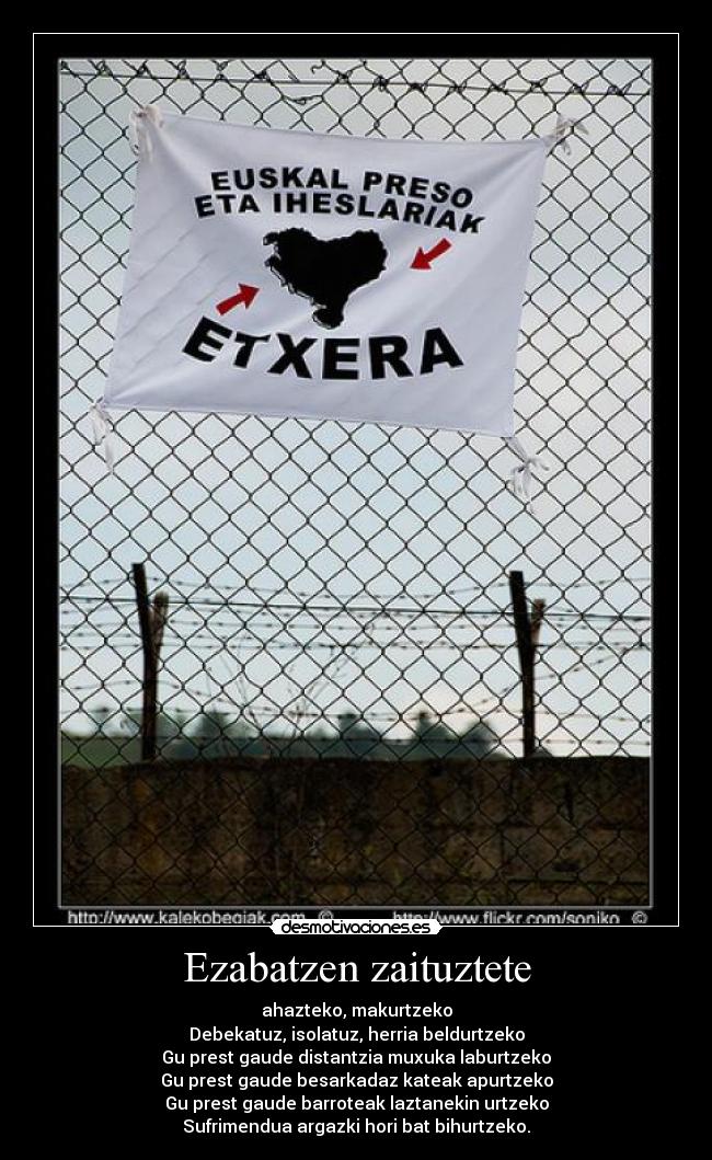 Ezabatzen zaituztete -