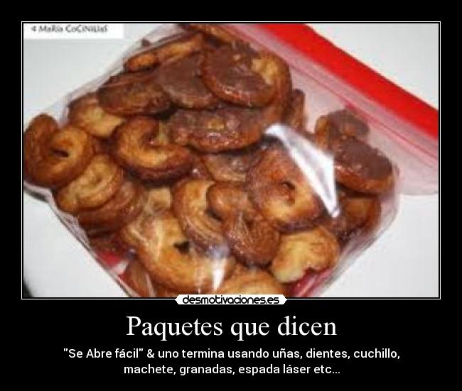 Paquetes que dicen -