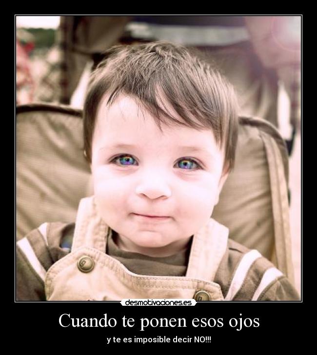 Cuando te ponen esos ojos - y te es imposible decir NO!!!