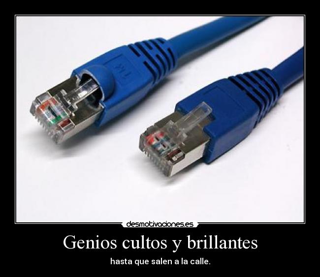 Genios cultos y brillantes - hasta que salen a la calle.