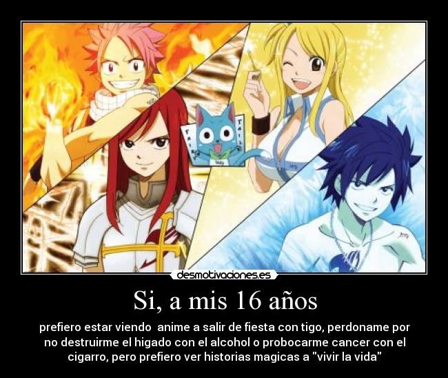 carteles anime alcohol cigarrro fumar chupar beber teporocho borracho increible historia prefiero destruir desmotivaciones