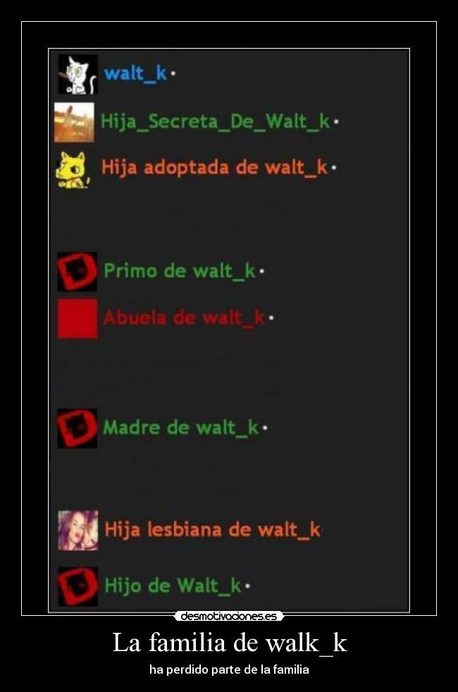 La familia de walk_k -