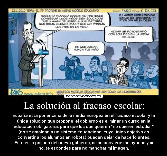 La solución al fracaso escolar: -
