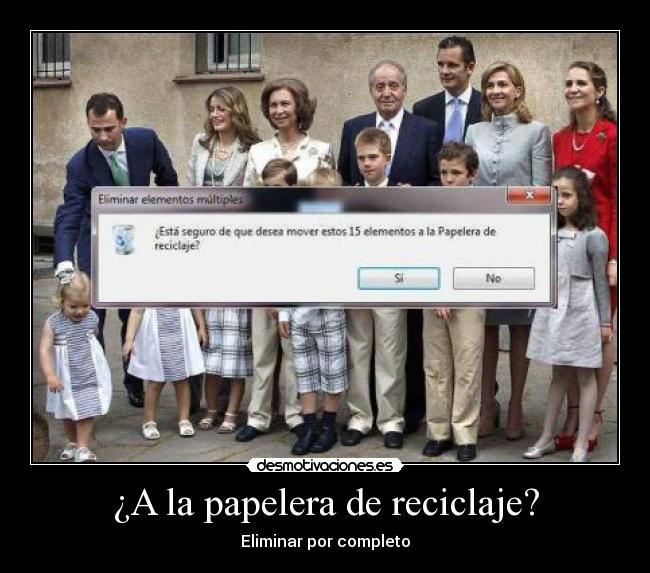 ¿A la papelera de reciclaje? - Eliminar por completo