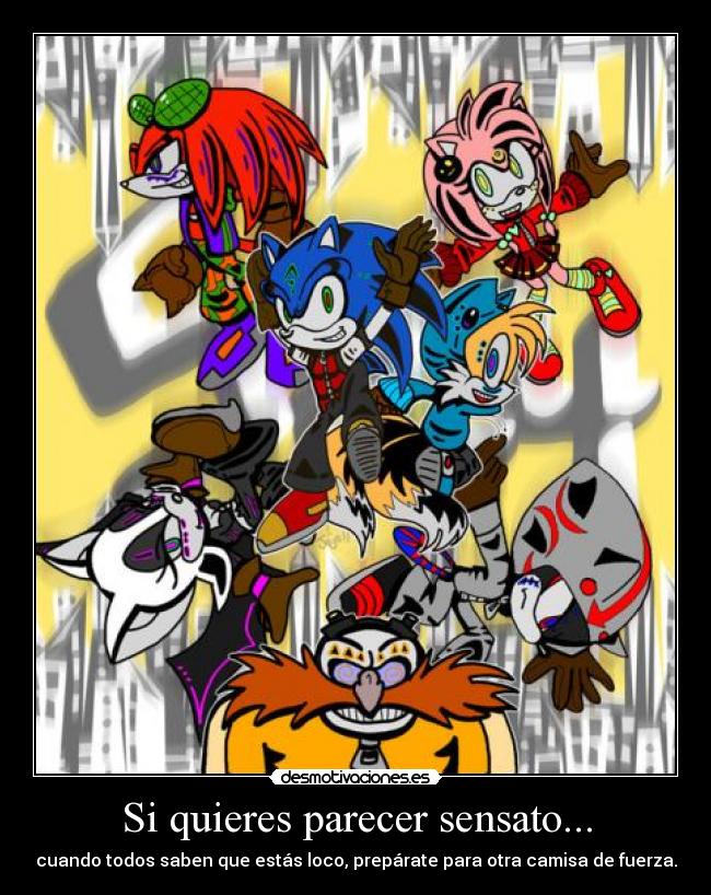 carteles knuckles echidna amy rose miles tails prower rouge bat sonic shadow hedgehog eggman matryoshka desmotivaciones