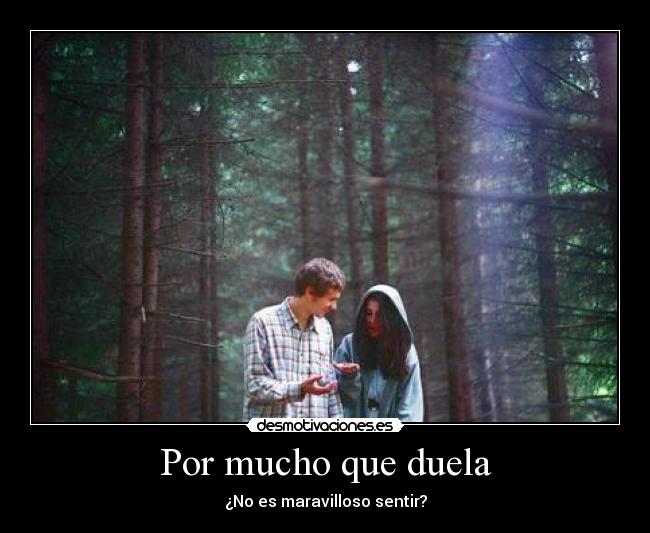 Por mucho que duela - ¿No es maravilloso sentir?