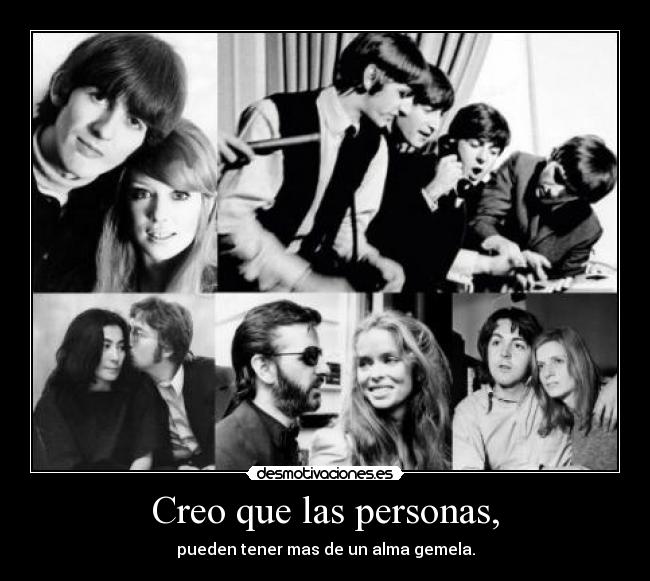 carteles the beatles cada uno tiene almas gemelas desmotivaciones