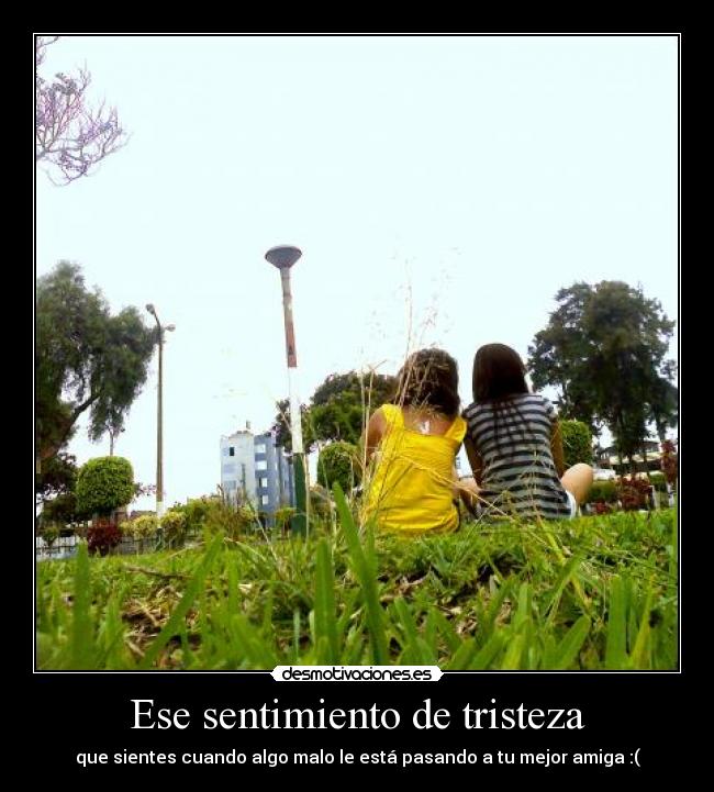 Ese sentimiento de tristeza -