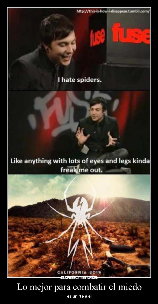Lo mejor para combatir el miedo - es unirte a él
