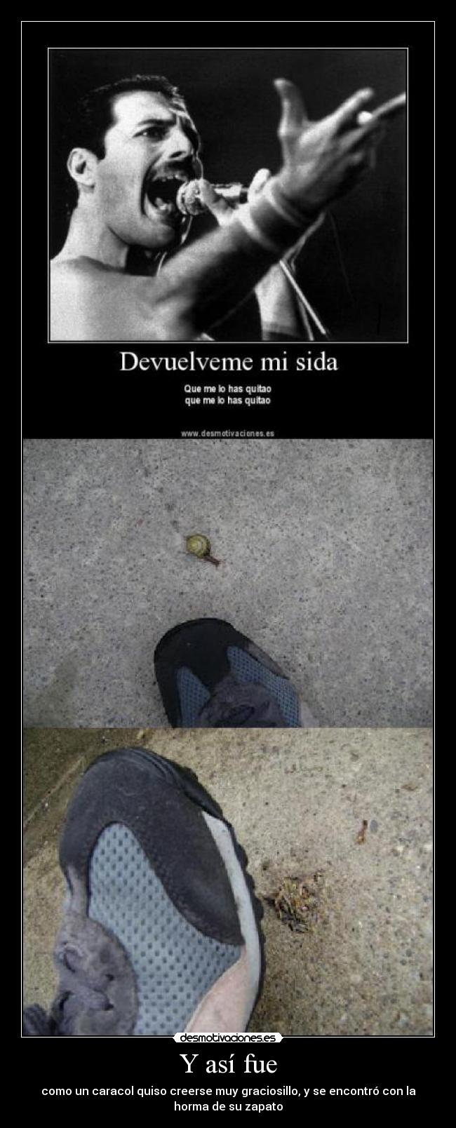 Y así fue - como un caracol quiso creerse muy graciosillo, y se encontró con la
horma de su zapato