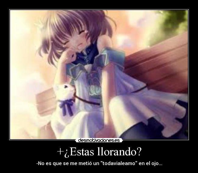 +¿Estas llorando? -
