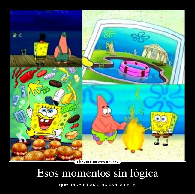 carteles bob esponja logic dont found desmotivaciones