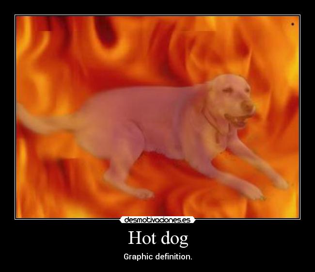 Hot dog - Graphic definition.