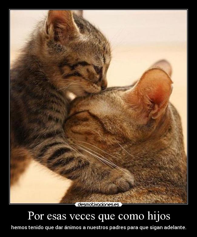 Por esas veces que como hijos -