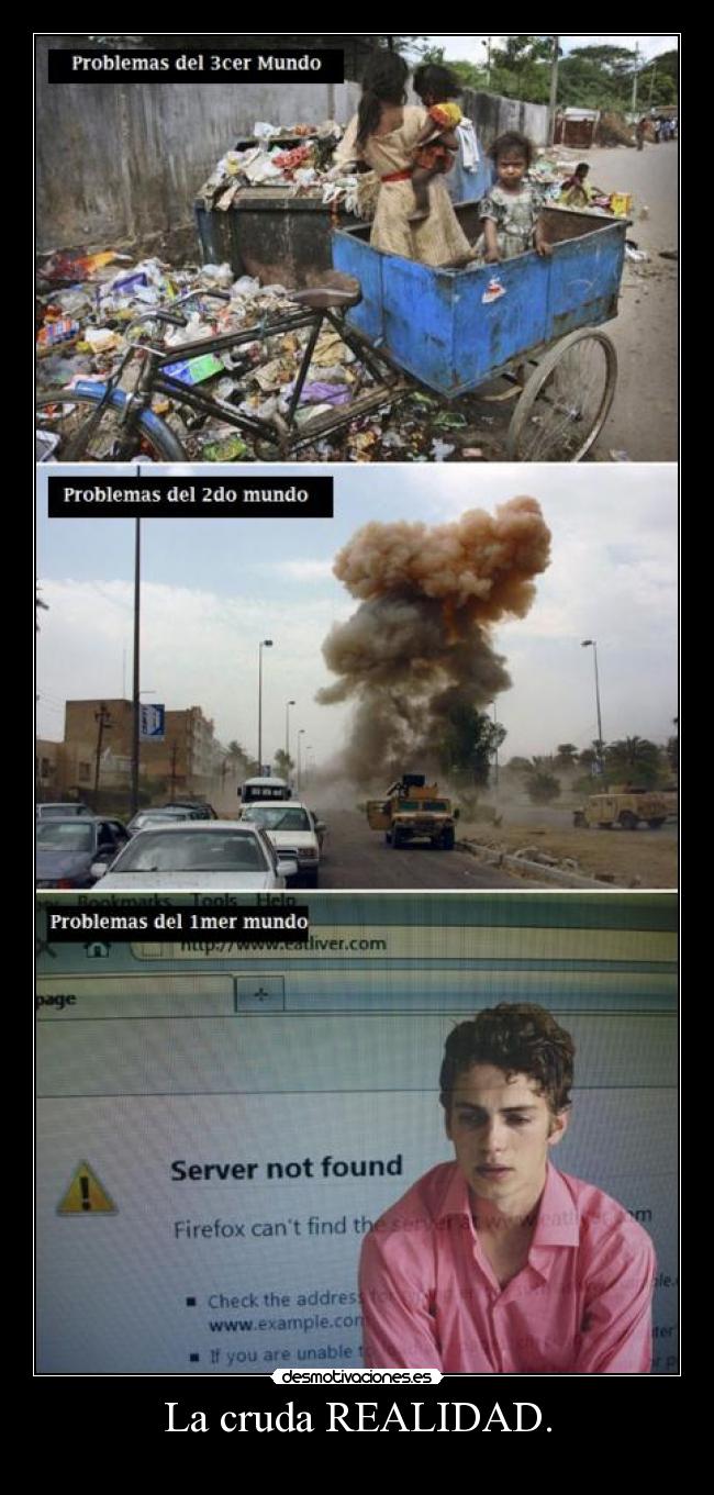 La cruda REALIDAD. -