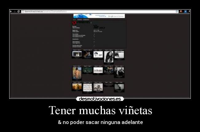 Tener muchas viñetas - 