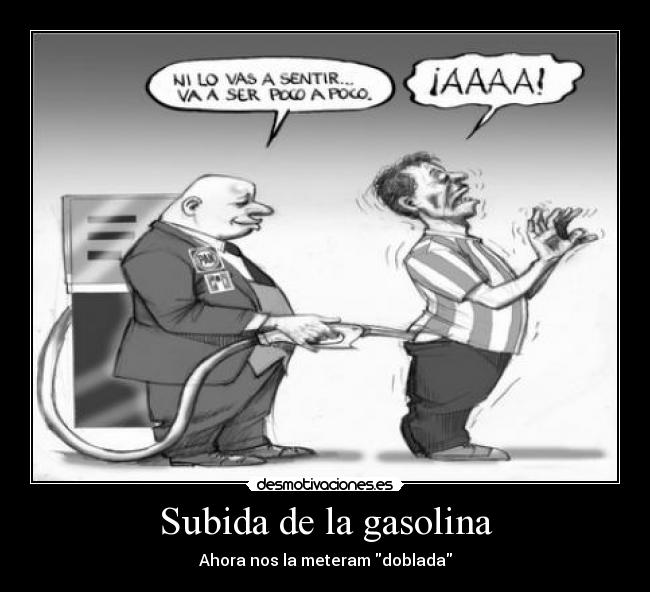 Subida de la gasolina -