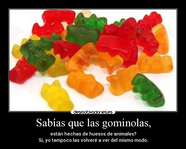 Sabías que las gominolas, -