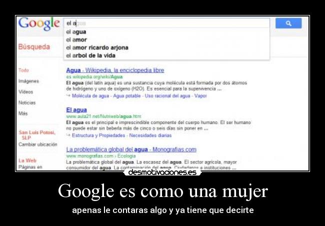 Google es como una mujer -