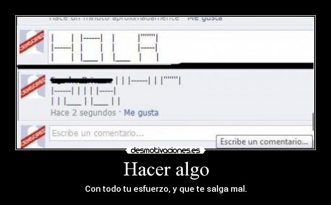 Hacer algo -