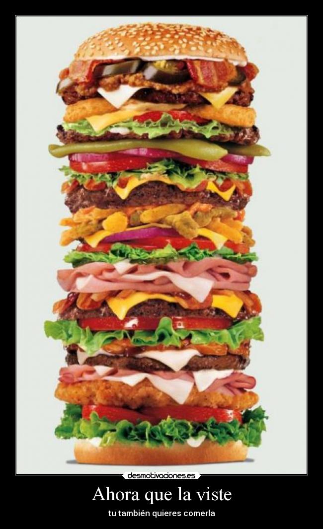 carteles hamburguesa gigante desmotivaciones