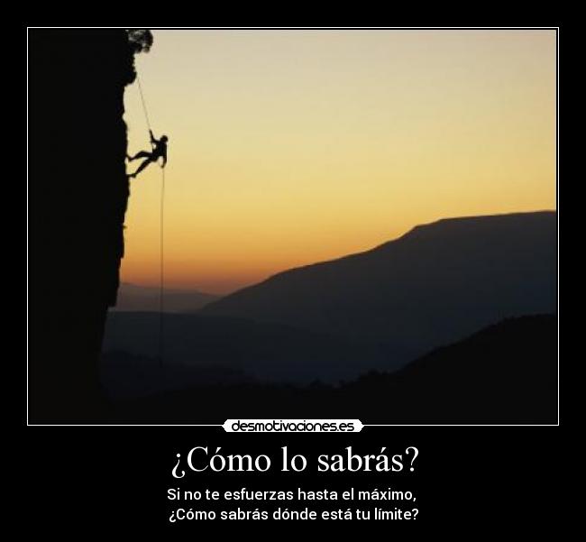 ¿Cómo lo sabrás? -