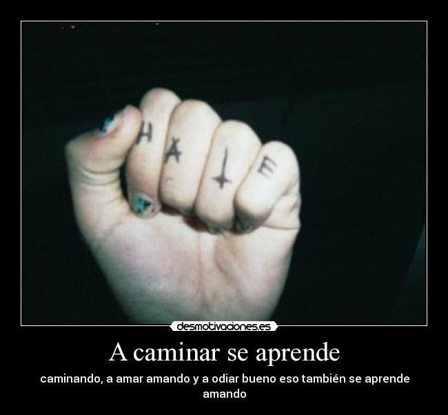 A caminar se aprende -