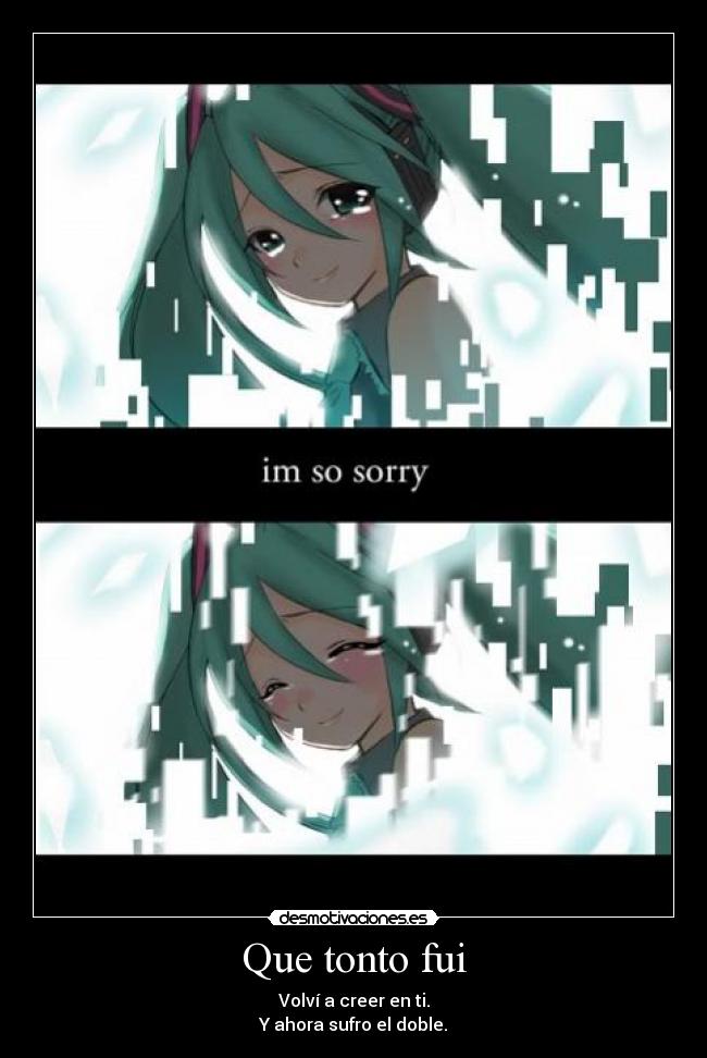 Que tonto fui -
