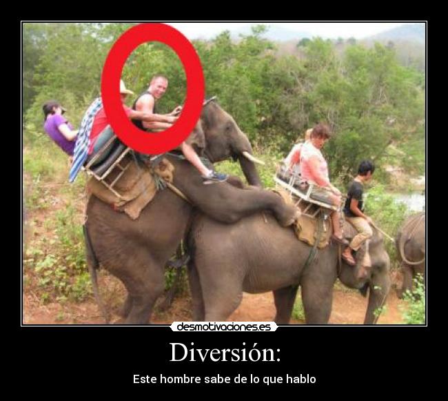 Diversión: - Este hombre sabe de lo que hablo