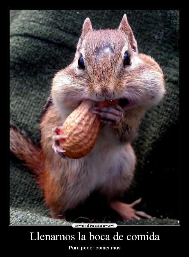 Llenarnos la boca de comida - 