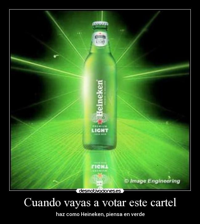 Cuando vayas a votar este cartel -