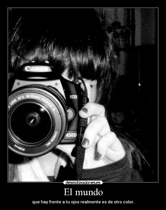 El mundo - que hay frente a tu ojos realmente es de otro color.