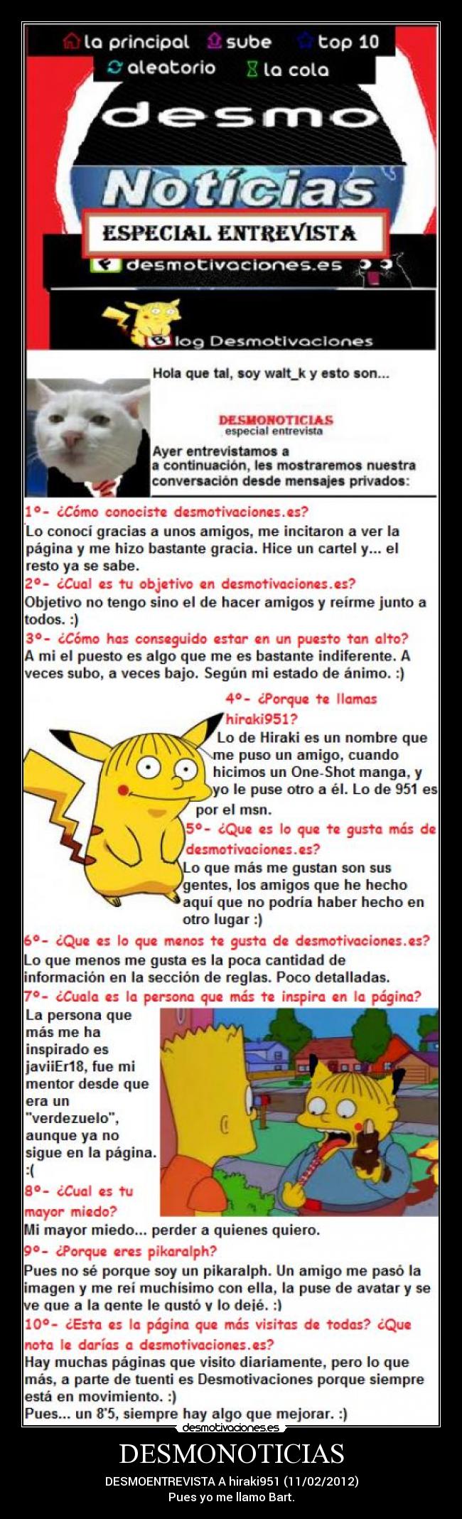 carteles pues llamo pikaralph molaxd desmonoticias hiraki951 desmoentrevista desmotivaciones