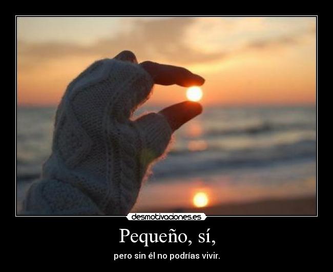 Pequeño, sí, - pero sin él no podrías vivir.