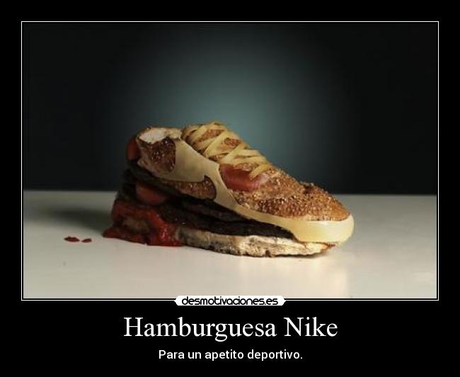 Hamburguesa Nike - Para un apetito deportivo.
