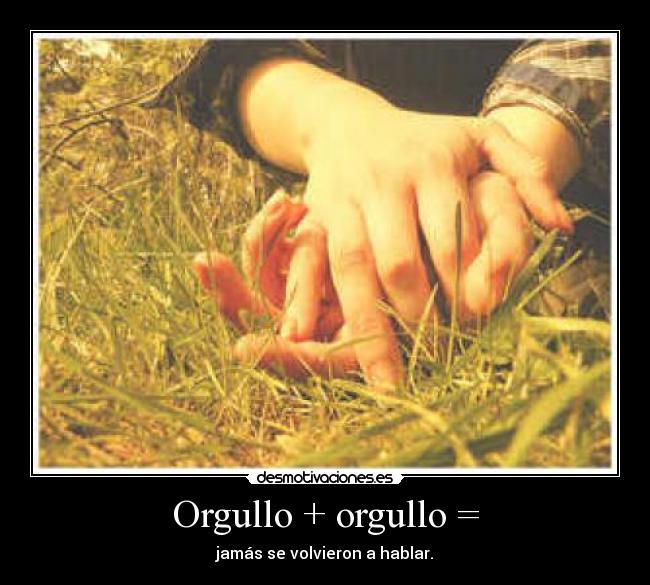 Orgullo + orgullo = -