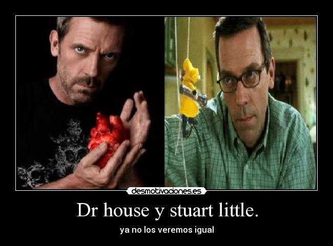 Dr house y stuart little. - ya no los veremos igual