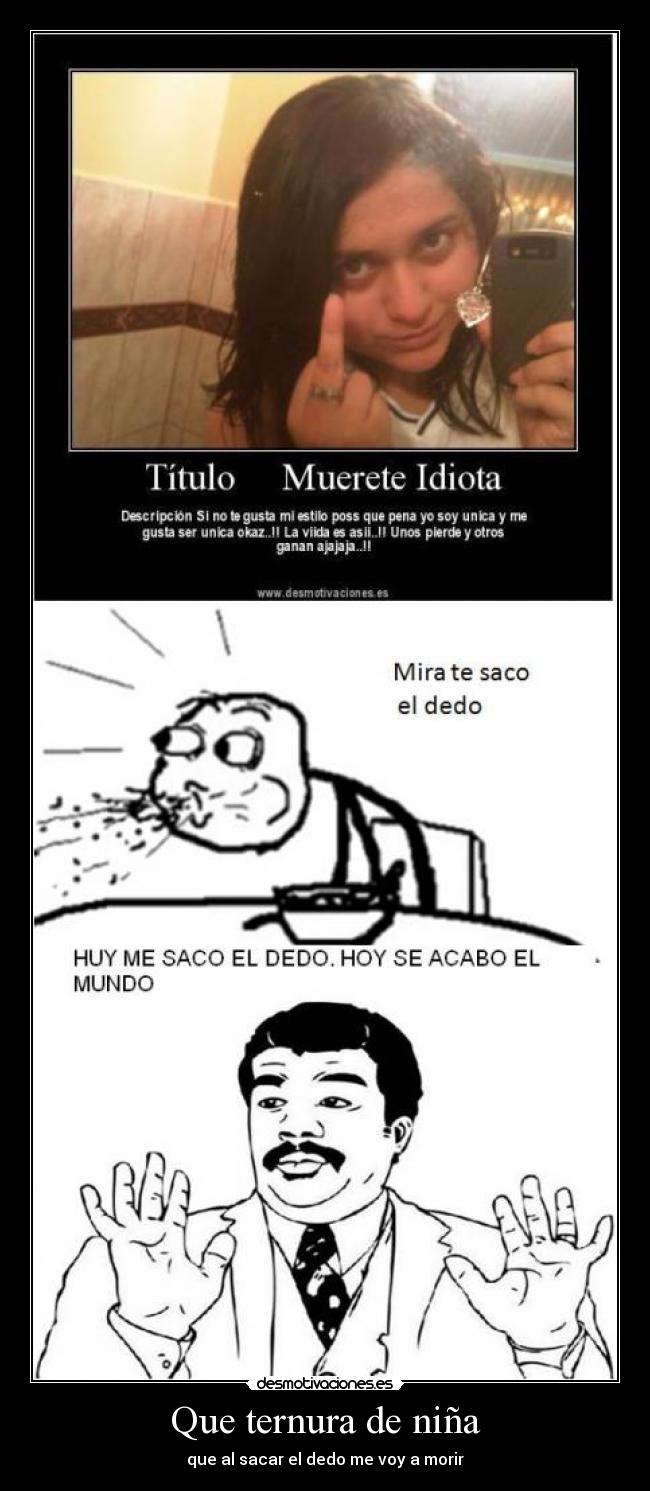 Que ternura de niña - que al sacar el dedo me voy a morir